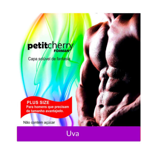PT016-Uva_1 Capa Solúvel Masculina de Fantasia Plus Size sem Costura de Gelatina Petit Cherry
