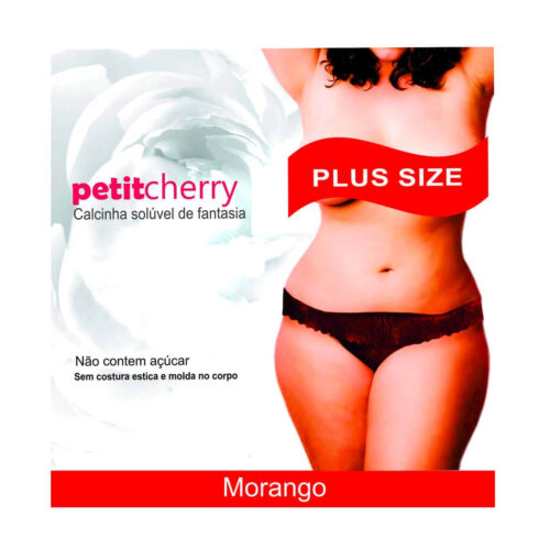 PT017-Morango-_1 Calcinha Solúvel de Fantasia Plus Size sem Costura de Gelatina Petit Cherry