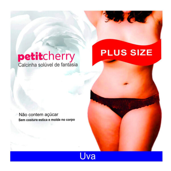 Calcinha Solúvel de Fantasia Plus Size sem Costura de Gelatina Petit Cherry