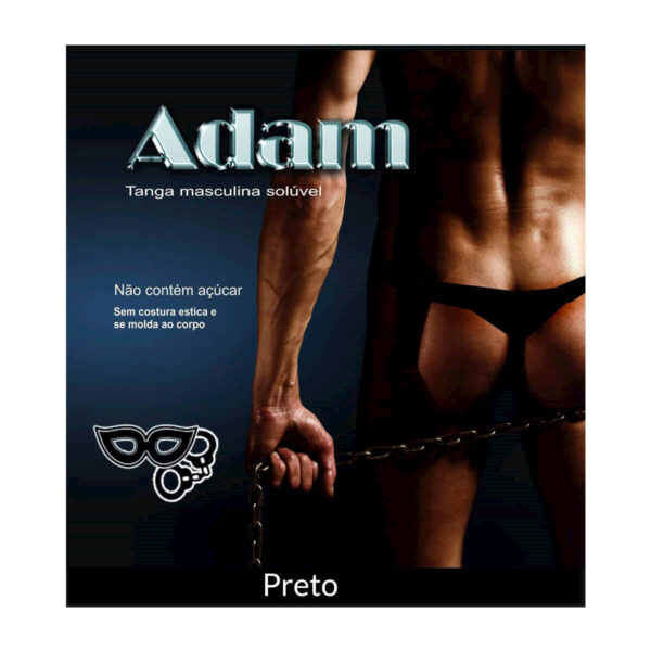 PT023-Preto_1 Adam Tanga SolĂșvel Masculina Preta sem Costura de Gelatina Petit Cherry