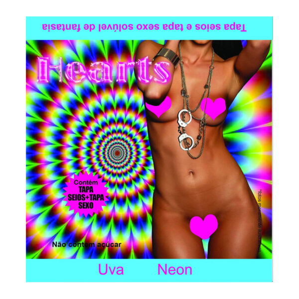 Hearts Tapa Sexo Comestível Solúvel Neon Petit Cherry