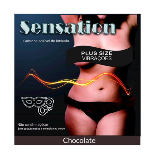 PT06-Chocolate_1 Sensation Calcinha Solúvel de Fantasia Vibrações Plus Size sem Costura de Gelatina Petit Cherry