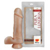 Prótese Pura Luxúria Realístico com Escroto e Ventosa 18x4,4 cm Sexy Fantasy