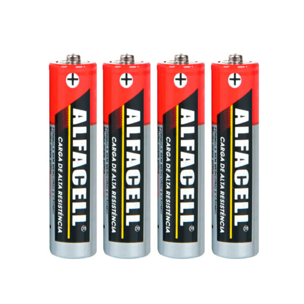 R03P4SC_1 Pilha Comum Palito AAA 1.5V com 4 Unidades Alfacell