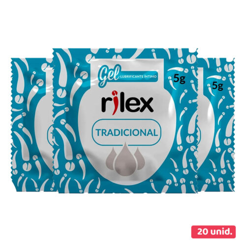 R281-20 Kit Gel Lubrificante Tradicional em Sachê 5g com 20 unidades Rilex