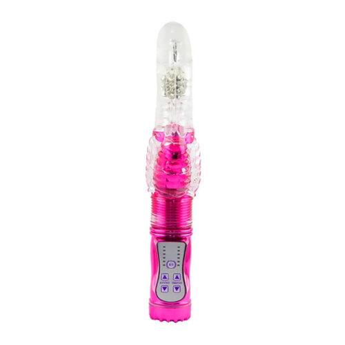 Vibrador Recarregável Sobe e Desce com Estimulador Clitoriano 36 Modos de Vibração 3R Import