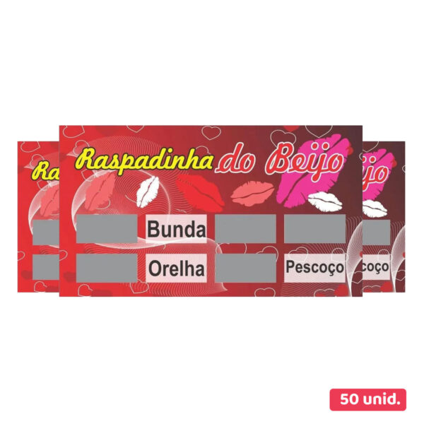 RDB-K50 Kit Raspadinha do Beijo com 50 unidades Miss Collection