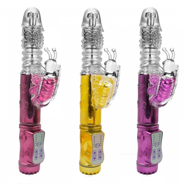 Vibrador Rotativo Vai e Vem com 36 Nível de Pulsação e Estimulador Vip Mix