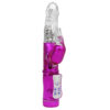 RT002G-Rosa_1 Vibrador Rotativo 36 Funções com Estimulador Clitoriano 22,5x3x5 Miss Collection