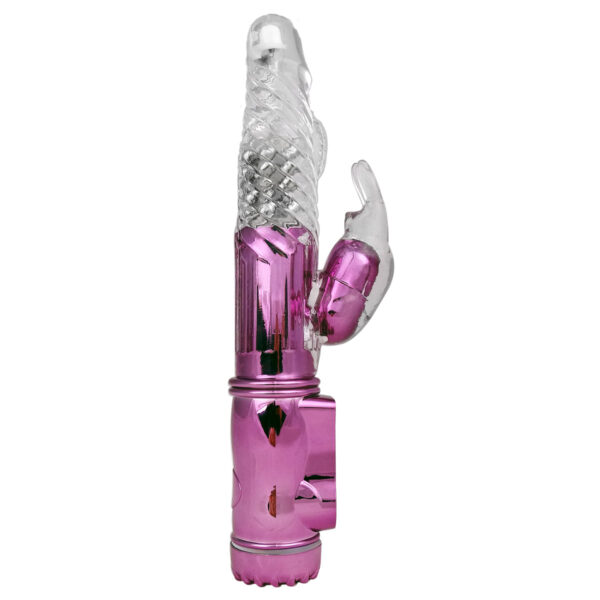 RT002G-Roxo_2 Vibrador Rotativo 36 Funções com Estimulador Clitoriano 22,5x3x5 Miss Collection