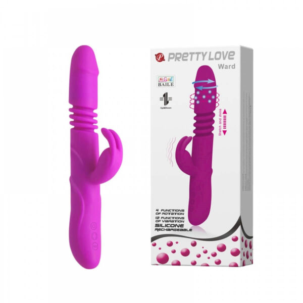 Vibrador Rotativo Vai e Vem com 12 Modos de Vibração e 4 Modos de Rotação Pretty Love