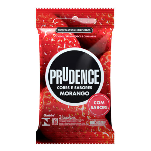 RUDA1001_1 Preservativos Cores e Sabores Morango Prudence