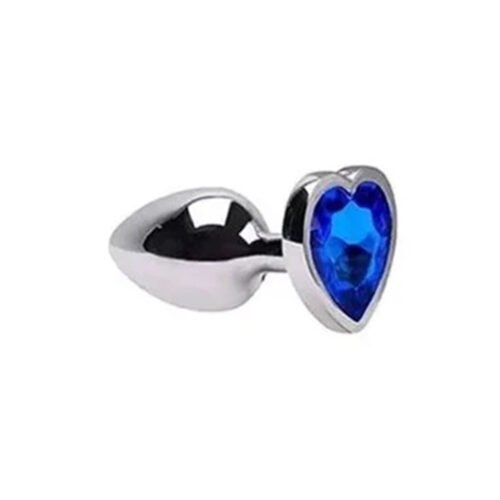RY-015-ZB-Azul-Escuro_1 Plug Anal de Coração com Pedra Colorida Grande Our Moment
