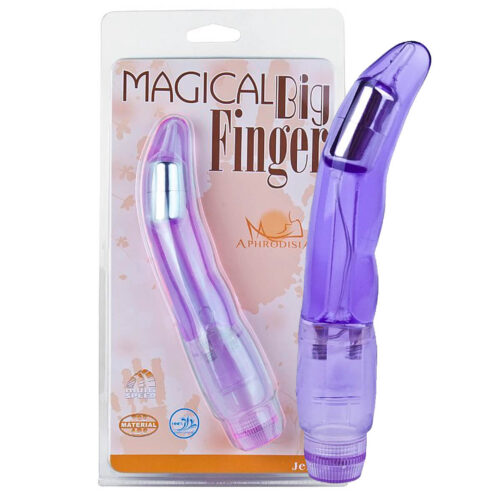 S5108-Lilas_1 Magical Big Finger Vibrador Multivelocidade Jelly Ponto G Sexy Import - Magical Big Finger Vibrador Multivelocidade Jelly Ponto G Miss Collection
