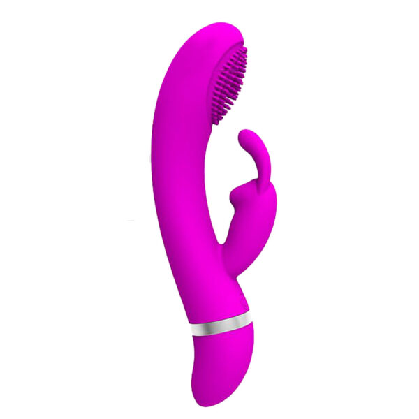 S5332-Pink_1 Sog Pretty Love Vibrador com Estimulador de Clitoris com 7 Modos de Vibração Sexy Import