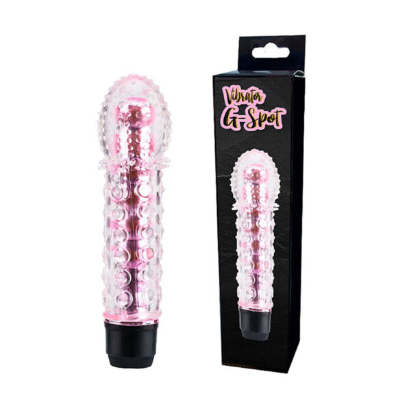S5463-Rosa_2 G-Spot Vibrador Personal com Capa Peniana Texturizada Sexy Import
