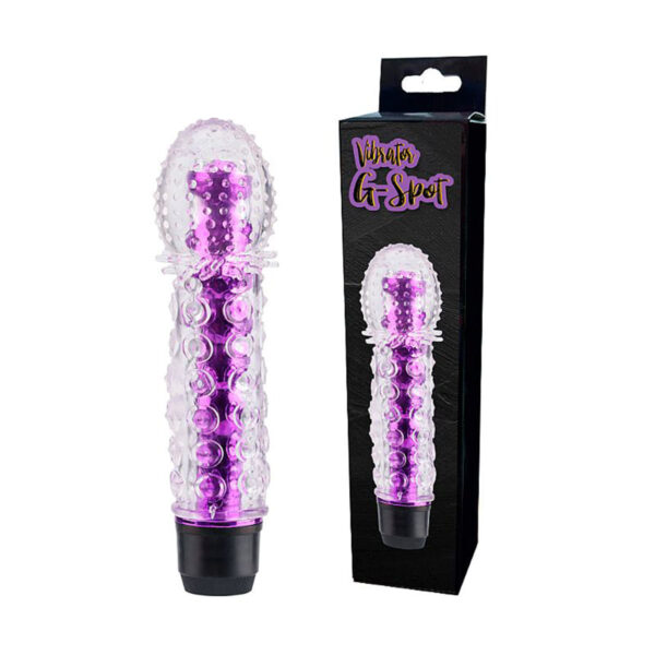 S5463-Roxo_2 G-Spot Vibrador Personal com Capa Peniana Texturizada Sexy Import