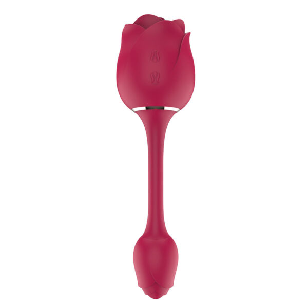 S7075-Vermelho_1 S-Hande Immortal Flower 3 Estimulador Formato Rosa com 9 Modos de Ondas de Pressão Sexy Import