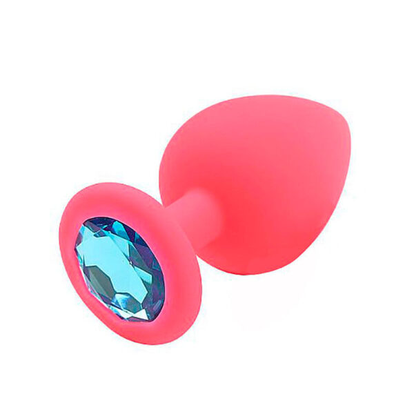 Plug Anal Redondo em Silicone com Pedra Sexy Import