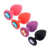 Plug Anal Redondo em Silicone com Pedra Sexy Import