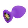 S7205-P-Roxo_1 Plug Anal de Coração em Silicone com Pedra Sexy Import