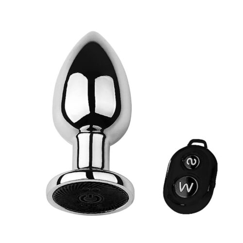 S7239-P-Preto_1 Plug Anal de Aço com 10 Modos de Vibração e Controle Remoto via Wireless Sexy Import