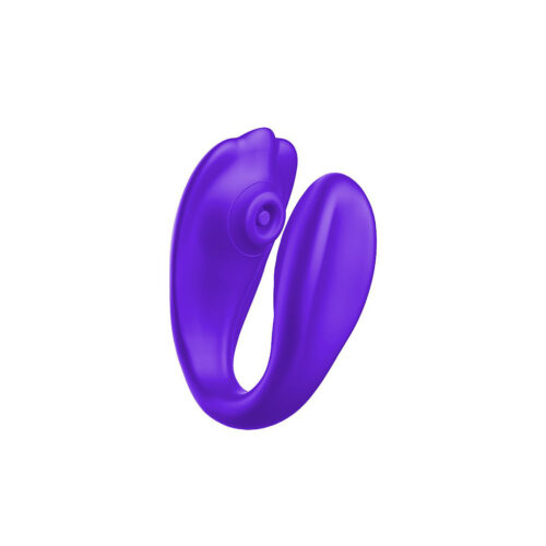 S7695-Roxo_1 Ruda Vibrador de Casal com 10 Modos de Pulsação e 10 Modos de Vibração Sexy Import