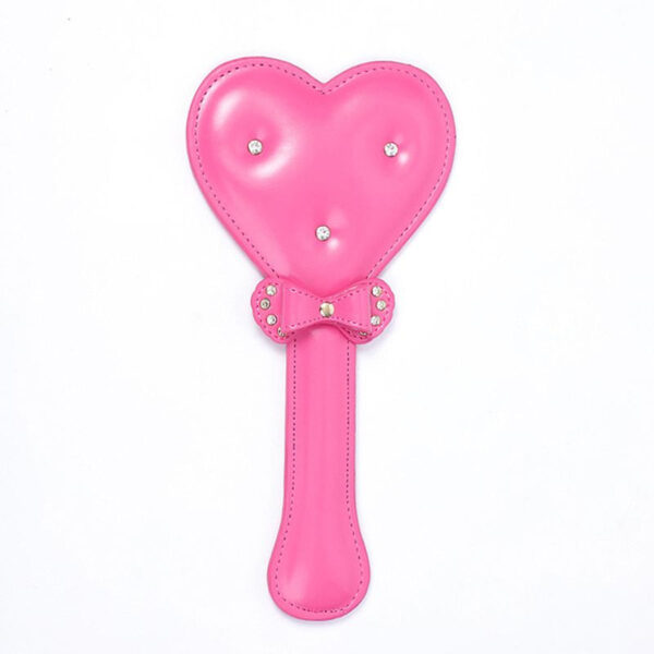 S8059-Rosa_1 Chibata de Coração e Laço em Couro de Luxo Sexy Import