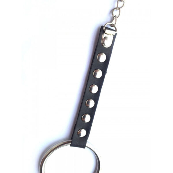 SA007_2 Prendedor para Mamilos Masculino com Corrente e Anel Peniano em Metal Miss Collection