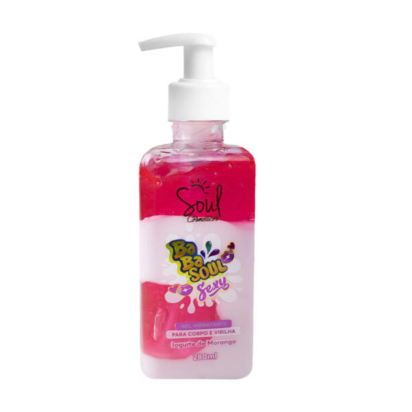 SC2520-Morango_1 Babasoul Sexy Hidratante Beijável 280ml Soul Cosméticos