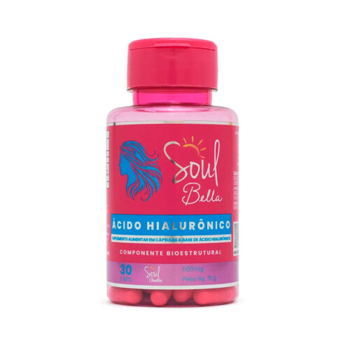 SC3111_1 Soul Bella Ácido Hialurônico Suplemento Alimentar com 30 Cápsulas Soul Cosméticos