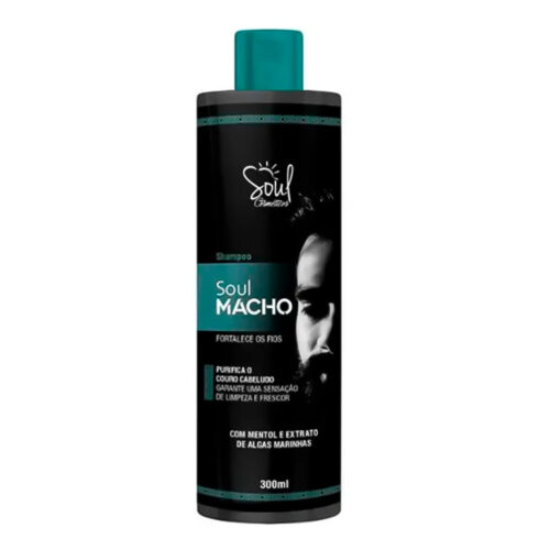 SC711_1 Shampoo Soul Macho com Extrato de Algas Marinhas 300ml Soul Cosméticos