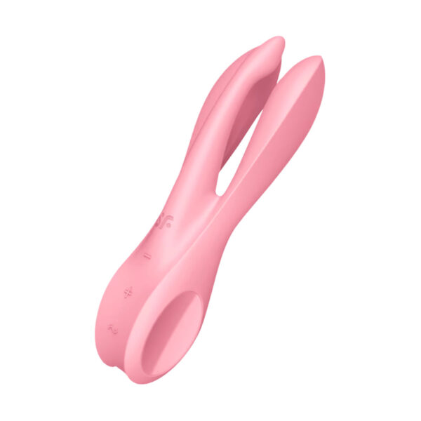 SF2142-Rosa_1 Satisfyer Threesome 1 Estimulador de Clitóris em Silicone com 12 Modos de Vibração