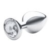 SF250-Prata_1 Plug Anal P Metalizado com Pedra Linha Lite Plug Sexy Fantasy