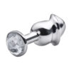 Plug Anal Penis Metalizado 8,2 X 2,86cm com Pedra Linha Lite Plug Sexy Fantasy