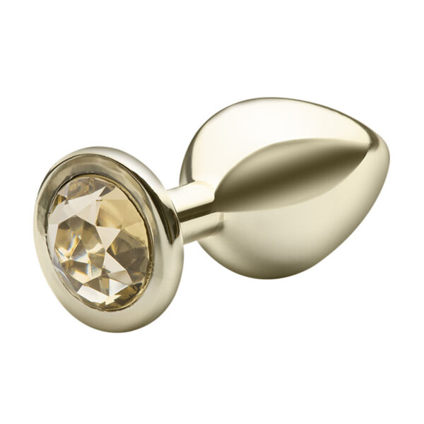SF253-Dourado_1 Plug Anal P Metalizado com Pedra Linha Lite Plug Sexy Fantasy