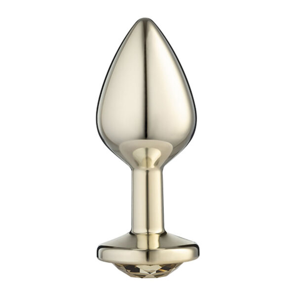 SF253-Dourado_2 Plug Anal P Metalizado com Pedra Linha Lite Plug Sexy Fantasy