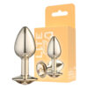 SF253-Dourado_3 Plug Anal P Metalizado com Pedra Linha Lite Plug Sexy Fantasy