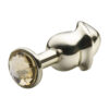 Plug Anal Penis Metalizado 8,2 X 2,86cm com Pedra Linha Lite Plug Sexy Fantasy
