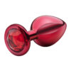 SF257-Vermelho_1 Plug Anal M Metalizado com Pedra Linha Lite Plug Sexy Fantasy