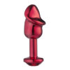 Plug Anal Penis Metalizado 8,2 X 2,86cm com Pedra Linha Lite Plug Sexy Fantasy