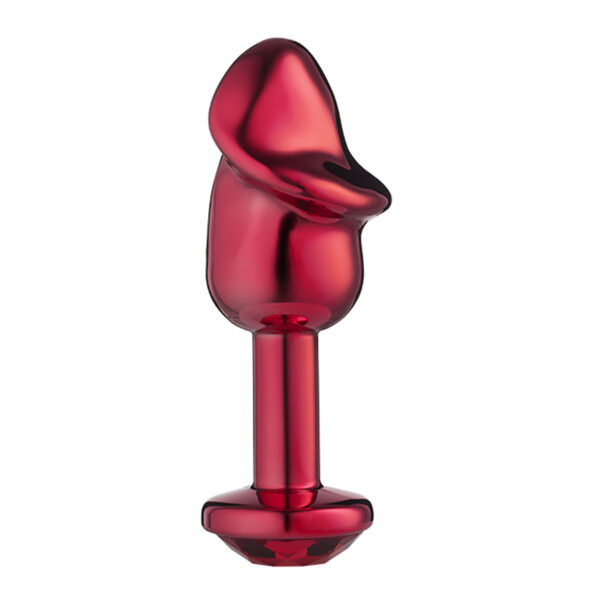 Plug Anal Penis Metalizado 8,2 X 2,86cm com Pedra Linha Lite Plug Sexy Fantasy