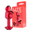 Plug Anal Penis Metalizado 8,2 X 2,86cm com Pedra Linha Lite Plug Sexy Fantasy