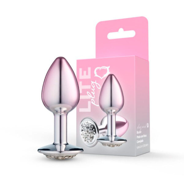 Plug Anal Bicolor P Cravejado Linha Lite Plug Sexy Fantasy