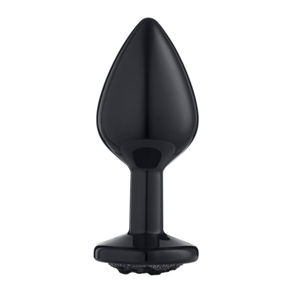 SF273-Preto_2 Plug Anal M Metalizado com Pedra Cravejada Linha Lite Plug Sexy Fantasy