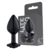 SF273-Preto_3 Plug Anal M Metalizado com Pedra Cravejada Linha Lite Plug Sexy Fantasy