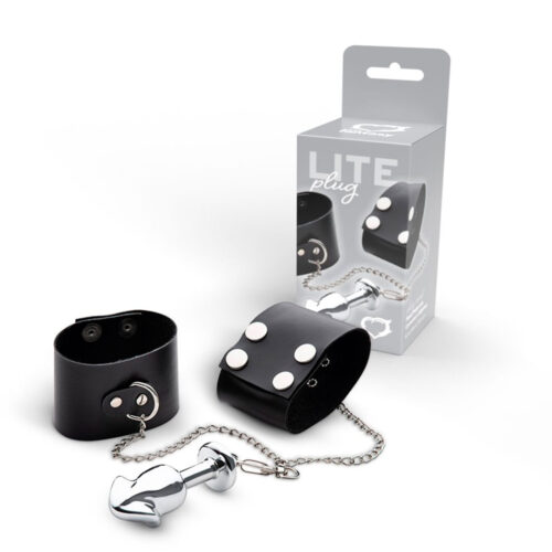 SF275-Prata_1 Plug Anal Pênis com Correntes e Algema Linha Lite Plug Sexy Fantasy