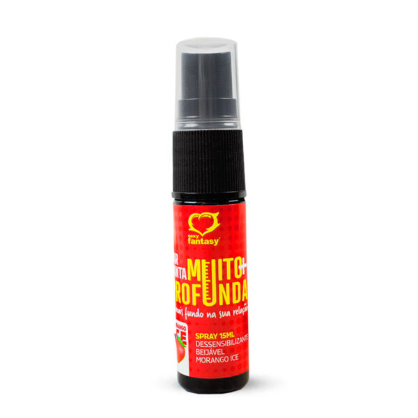 Garganta Muito Mais Profunda Ice Dessensibilizante em Spray Beijável 15ml Sexy Fantasy
