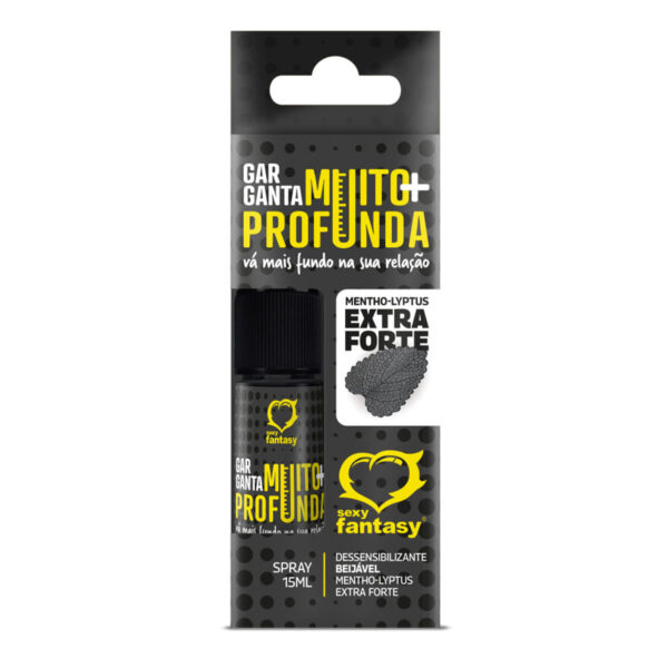 Garganta Muito Mais Profunda Ice Dessensibilizante em Spray Beijável 15ml Sexy Fantasy