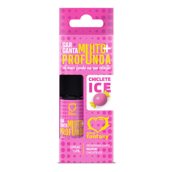 Garganta Muito Mais Profunda Ice Dessensibilizante em Spray Beijável 15ml Sexy Fantasy